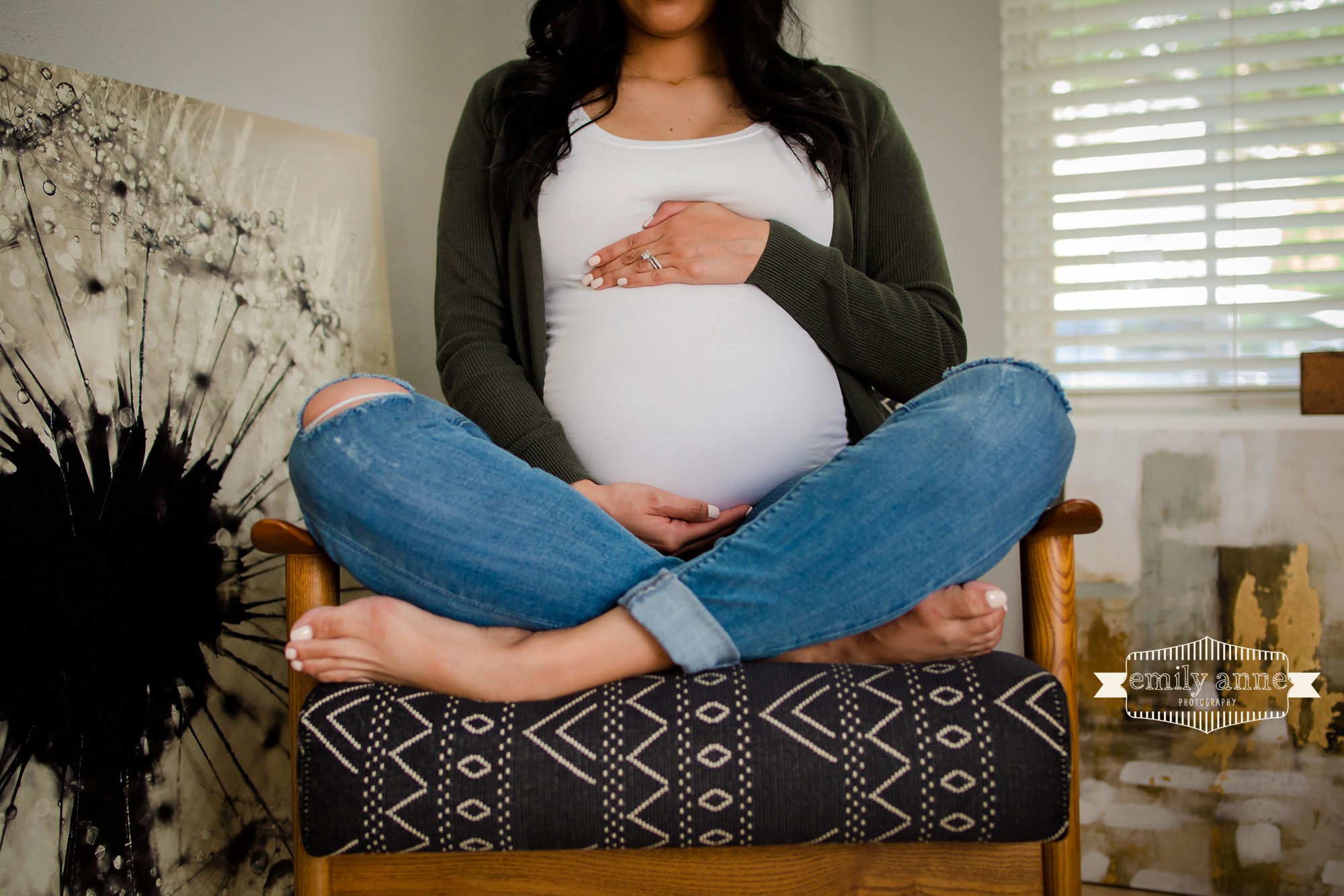 indoor maternity session
